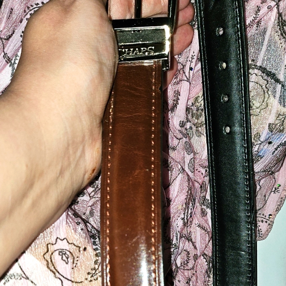 GUC Boys Chaps Reversible Brown Or Blacl Leather Belt